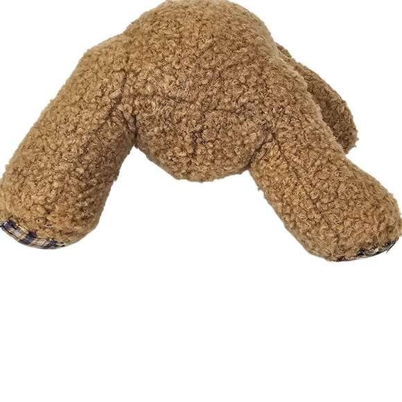 Soft Cuddly Teddy Bear Light Brown Plaid Patches Cute Kids Toy Stuffed Animal - Picture 12 of 16